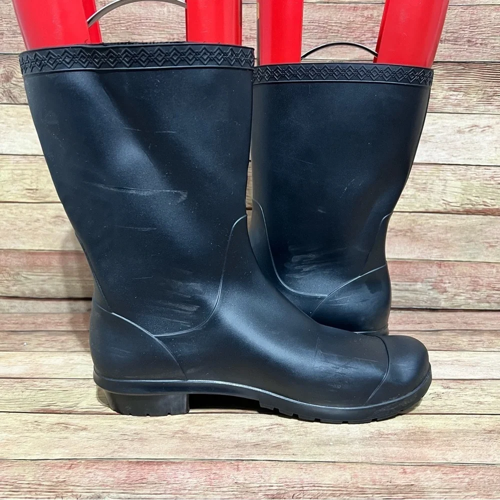 Ugg Sienna Matte Black Rain Boots
